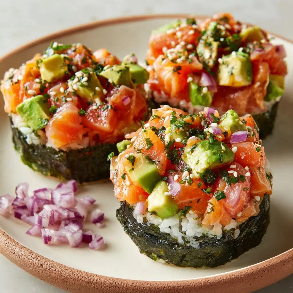 Baked Salmon Sushi Cups Recipe
