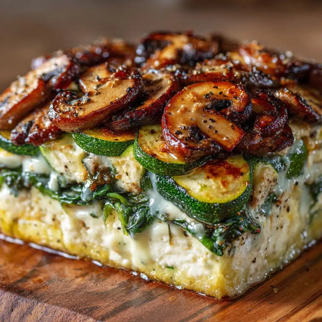 Spinach, Mushroom, and Ricotta Stuffed Zucchini Recipe - Recipe Image