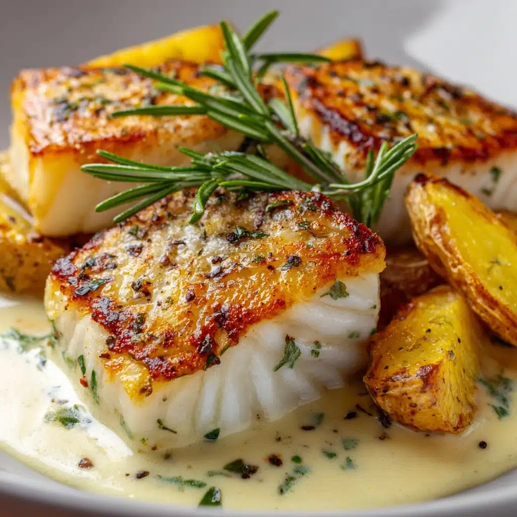 Cod & Potatoes in Rosemary Cream Sauce Recipe - Recipe Image