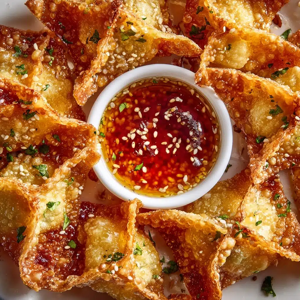 Crab Rangoons with Orange Sweet Chili Dipping Sauce Recipe - Recipe Image