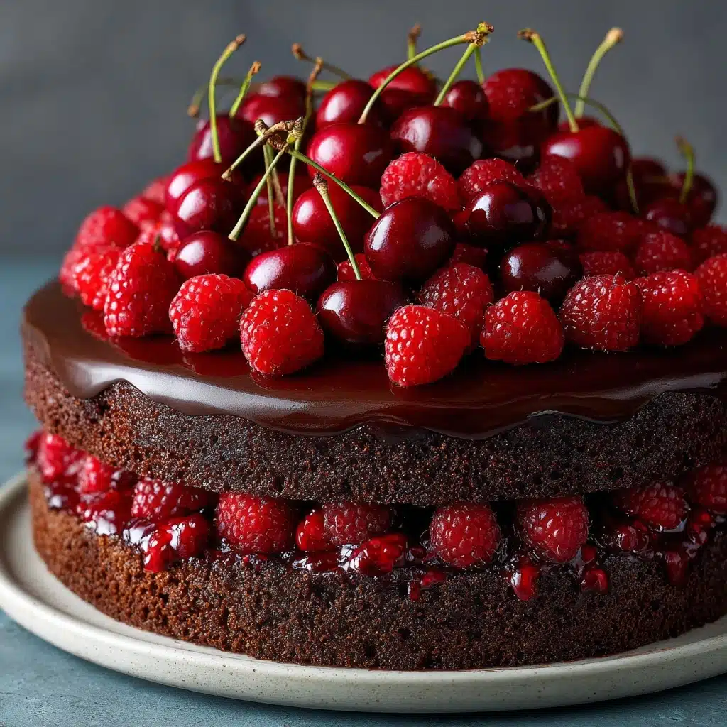 Chocolate Raspberry Truffle Cake Recipe - Recipe Image