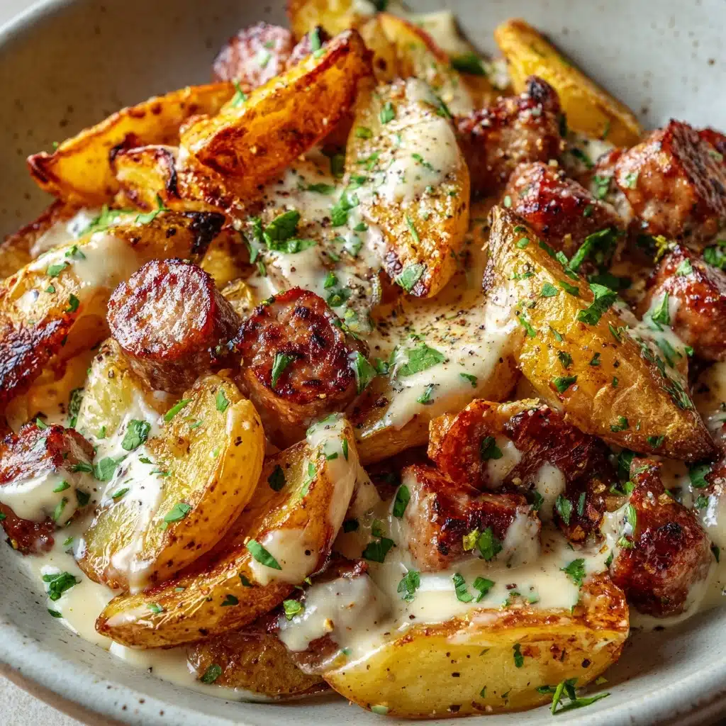 One-Pan Creamy Meat & Potato Skillet Recipe - Recipe Image