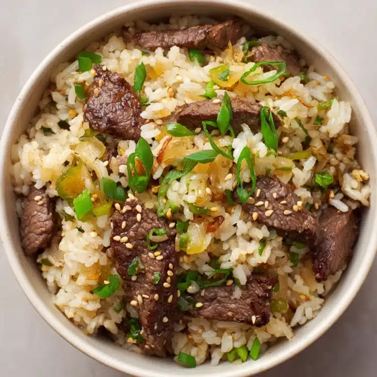 Onion Beef Fried Rice Recipe