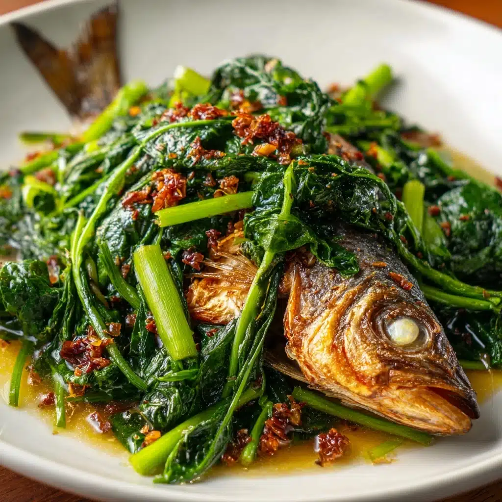 Fried Dace with Stir-Fried Greens Recipe - Recipe Image