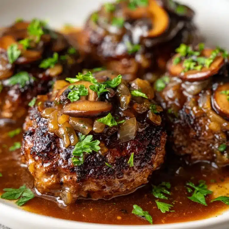 Bobby Flay’s Salisbury Steak Recipe with Mushroom Gravy Recipe