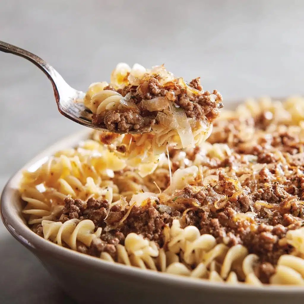 French Onion Ground Beef Casserole Recipe - Recipe Image