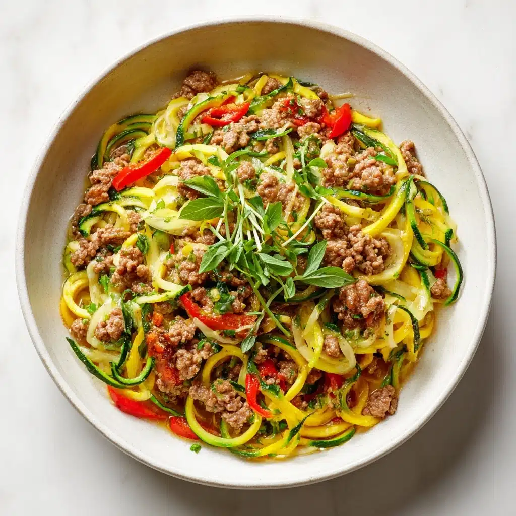 Keto Zucchini Noodles with Ground Beef Recipe - Recipe Image