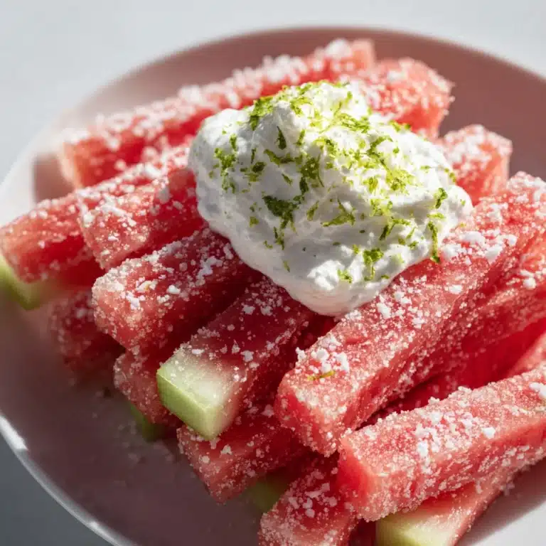 Watermelon Fries with Coconut Lime Dip Recipe