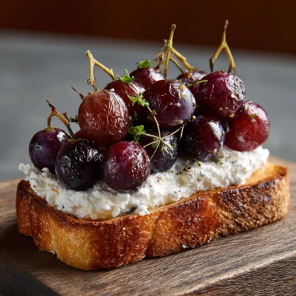 Roasted Grapes on Ricotta Toasts Recipe - Recipe Image