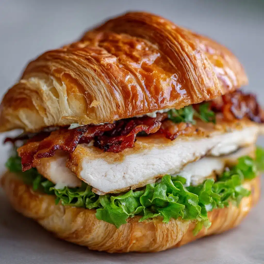 Chicken Caesar Croissant Sandwich Recipe - Recipe Image