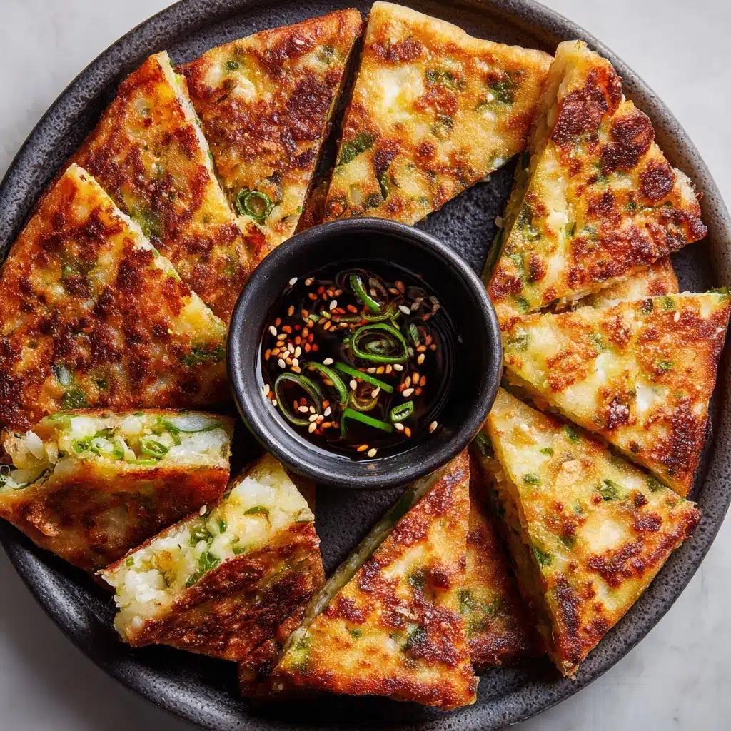Crispy Vegetable Pancakes with Asian Dipping Sauce Recipe - Recipe Image