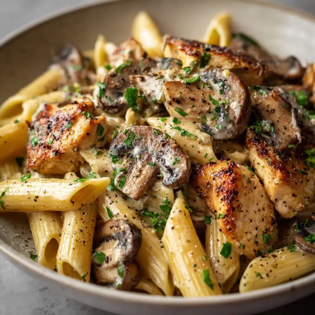 Chicken & Mushroom Pasta Recipe - Recipe Image