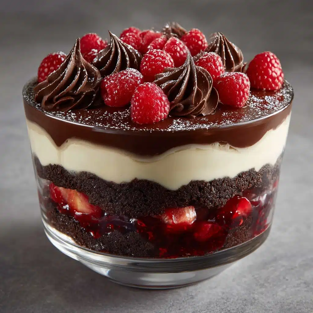 Raspberry Fudge Brownie Trifle Recipe - Recipe Image