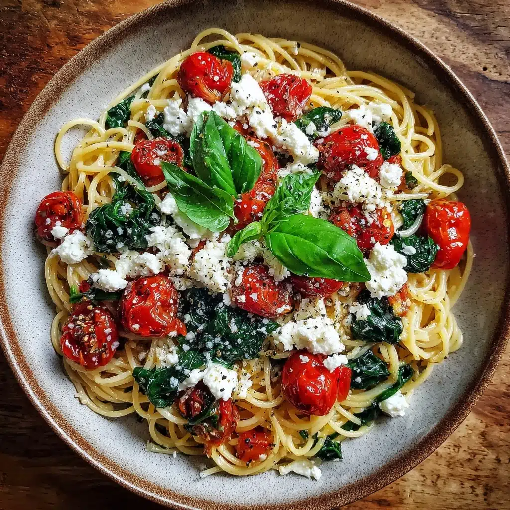 Pasta with Feta and Cherry Tomatoes Recipe - Recipe Image
