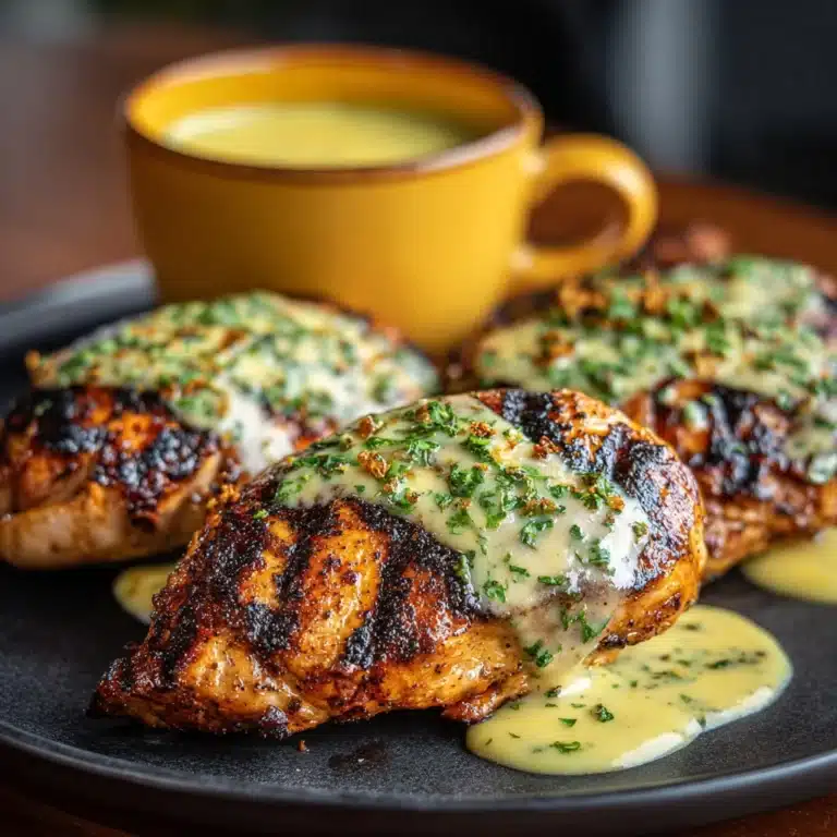 Grilled Stuffed Chicken with Cream Sauce Recipe