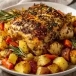 Roasted Chicken with Herb Vegetables Recipe
