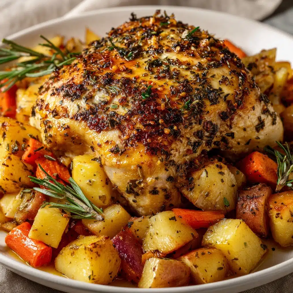 Roasted Chicken with Herb Vegetables Recipe