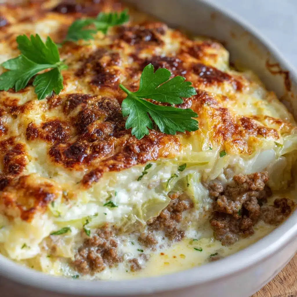 Creamed Cabbage and Ground Beef Casserole Recipe - Recipe Image