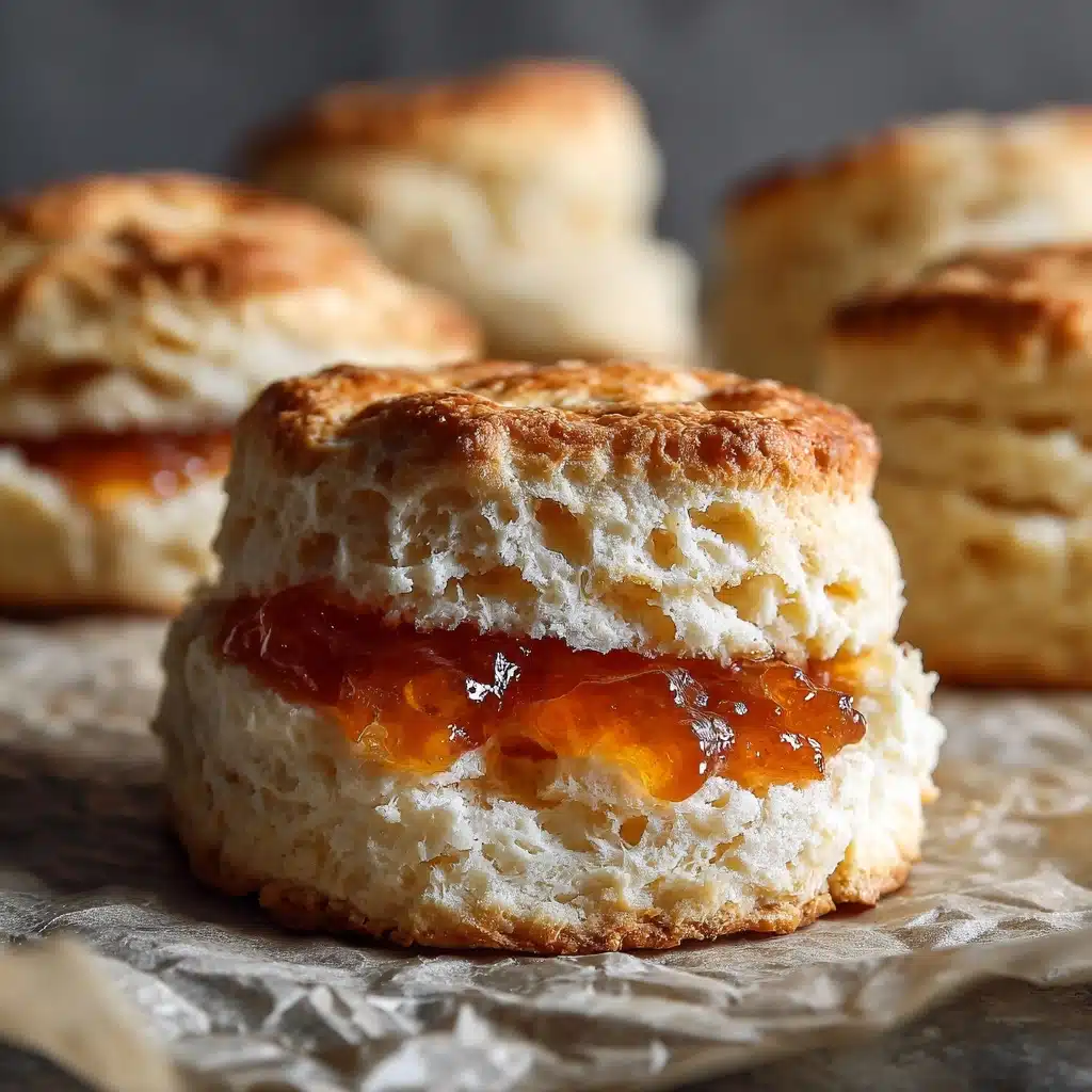 Butter Swim Biscuits with Peach Jalapeño Jam Recipe - Recipe Image