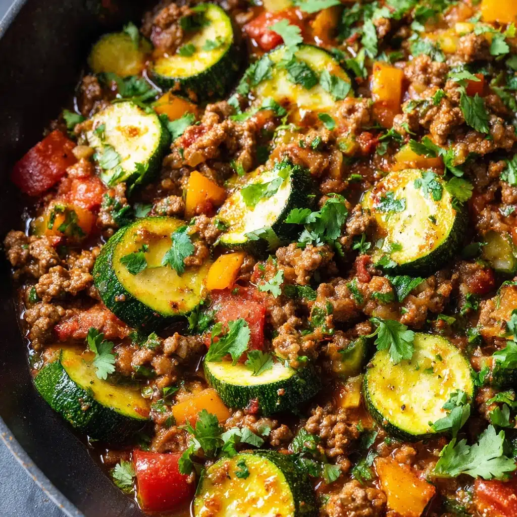 Mexican Zucchini and Ground Beef Skillet Recipe - Recipe Image