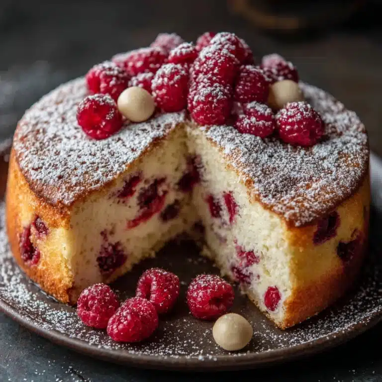 White Chocolate Chip Raspberry Cake Recipe