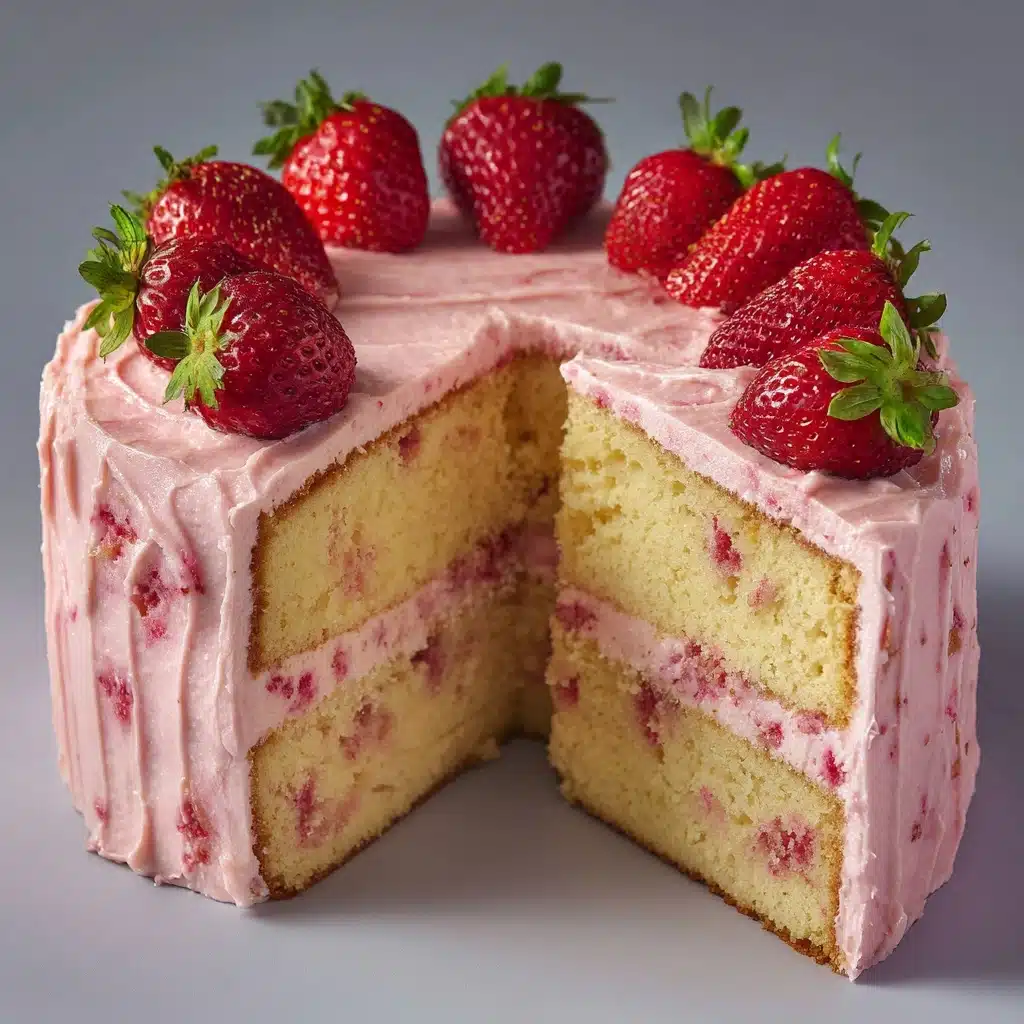 ke with Strawberry Cream Cheese Frosting Recipe - Recipe Image