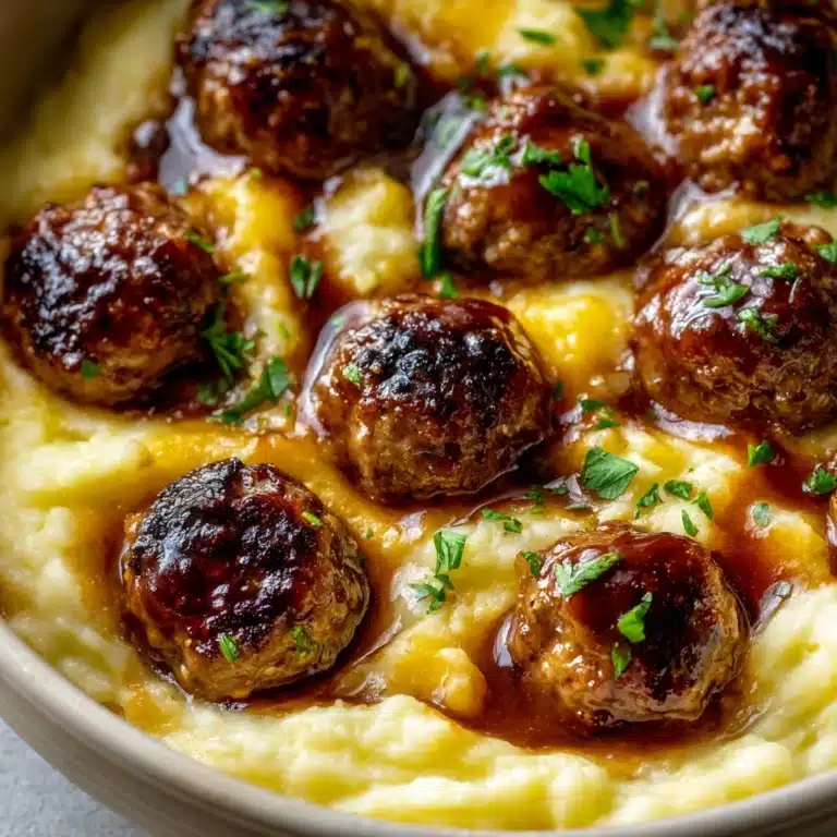 Meatball & Mashed Potato Bake Recipe