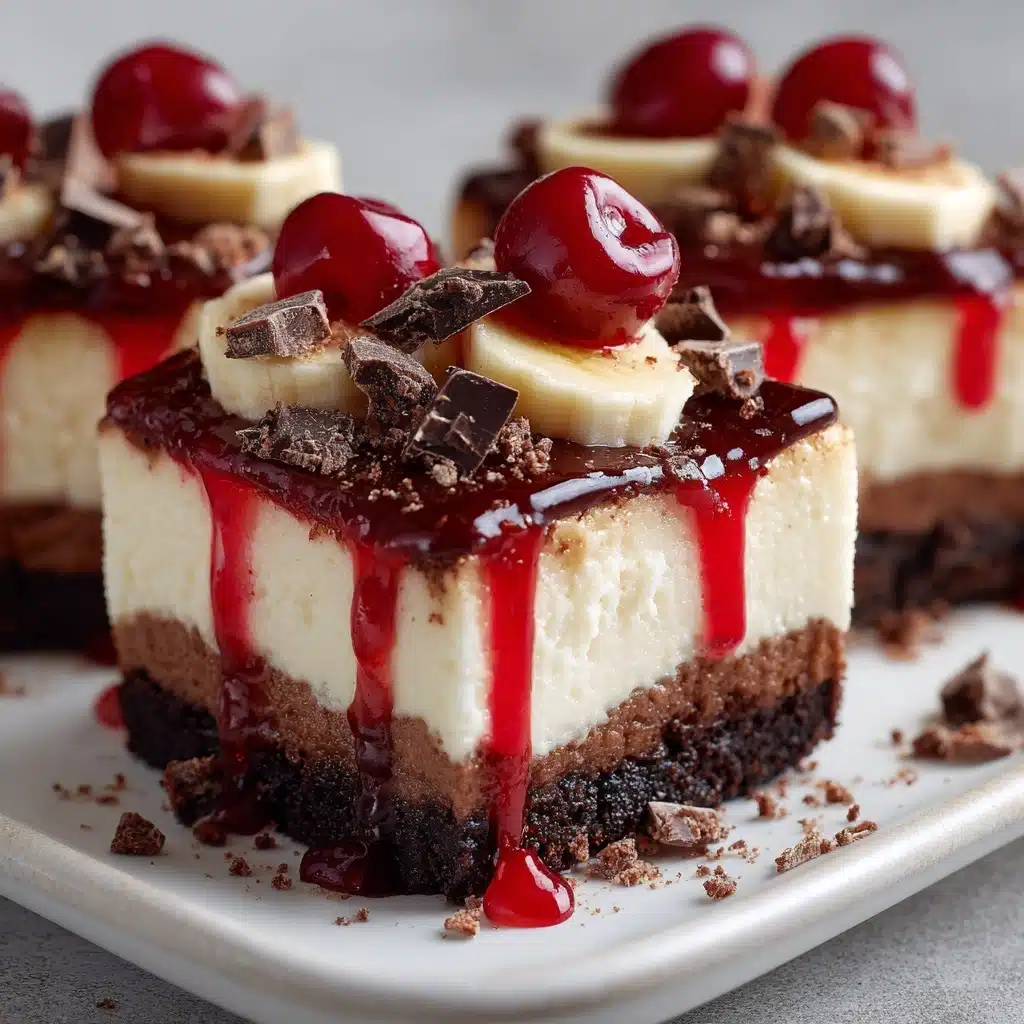 No-Bake Banana Split Cheesecake Recipe - Recipe Image
