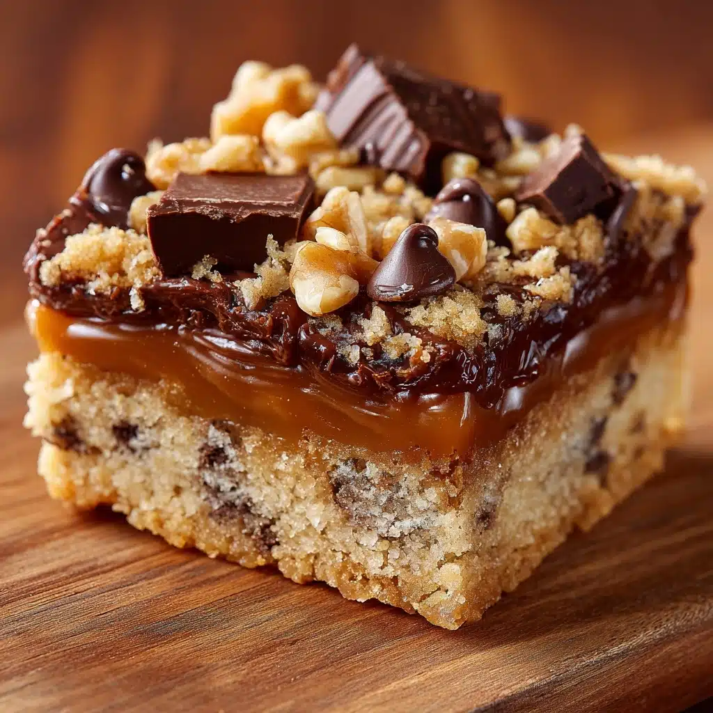Caramel Chocolate Crunch Bars Recipe - Recipe Image