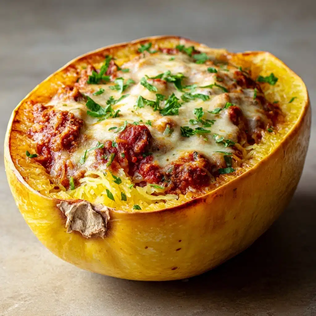 Cheesy Sausage-Stuffed Spaghetti Squash Recipe - Recipe Image
