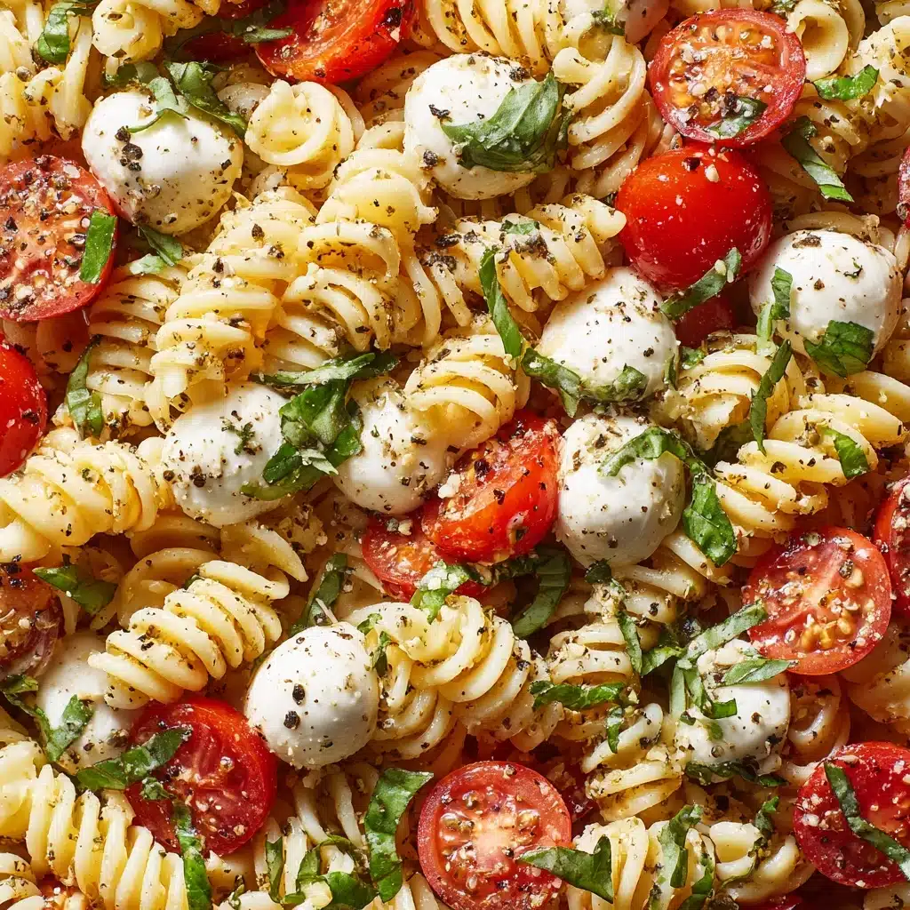 Easy Caprese Pasta Salad Recipe - Recipe Image