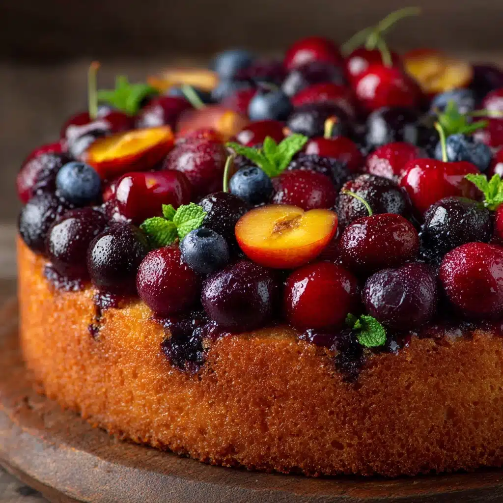 Easy Summer Fruit Cake with Yogurt Recipe - Recipe Image