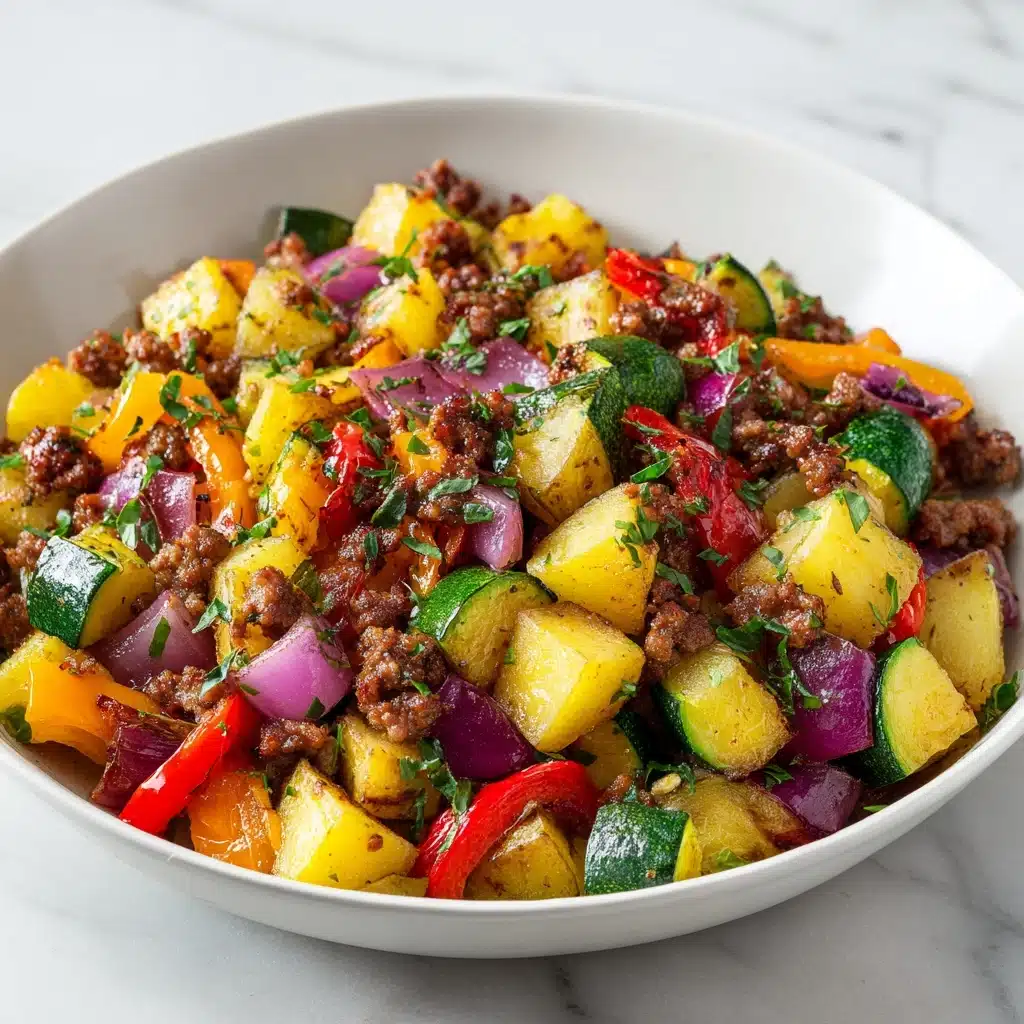 Mediterranean Ground Beef Stir-Fry Recipe - Recipe Image