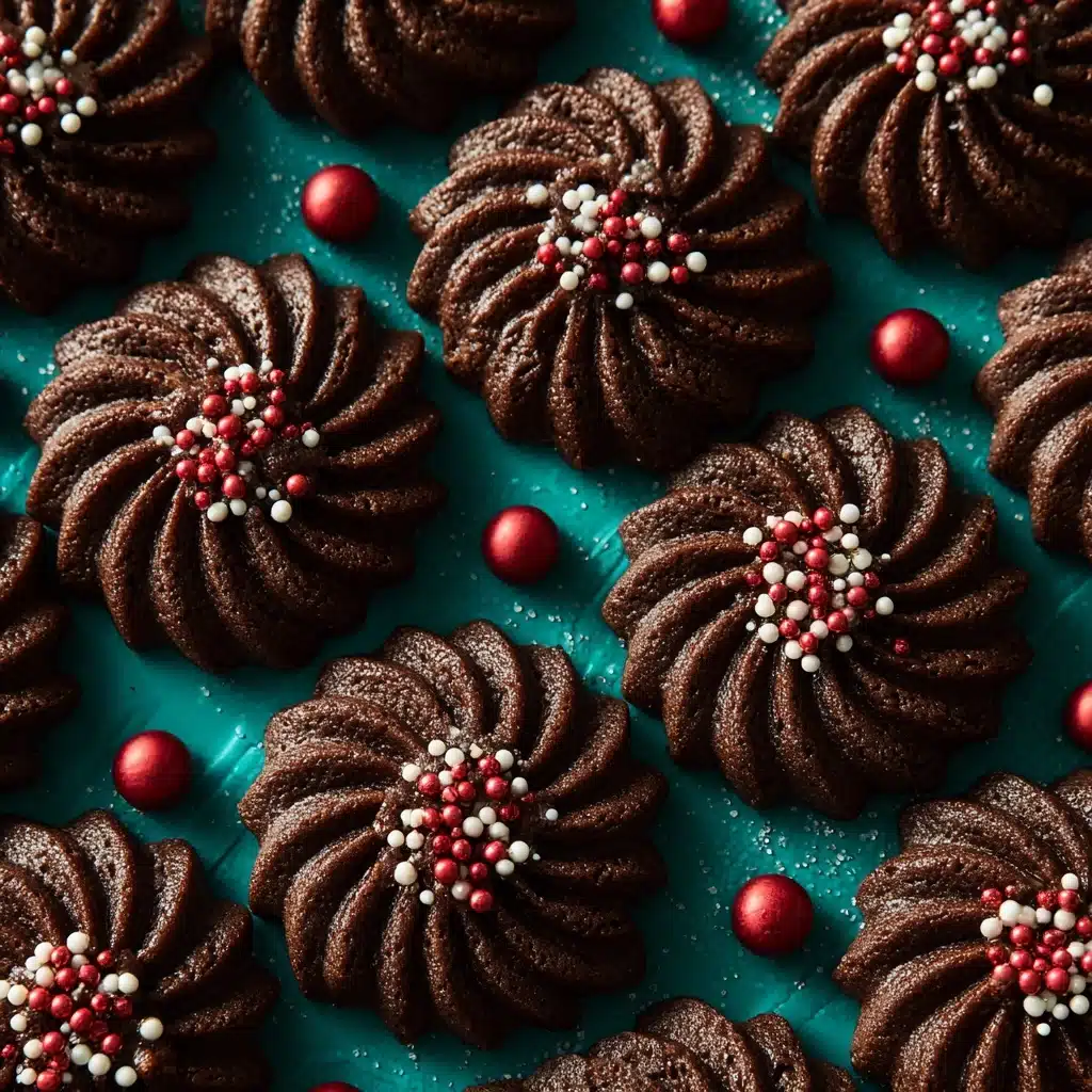 Piped Chocolate Butter Cookies Recipe - Recipe Image