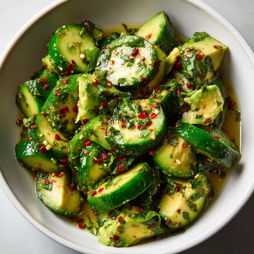 Easy Cucumber Avocado Salad That Everyone Will Love! Recipe - Recipe Image