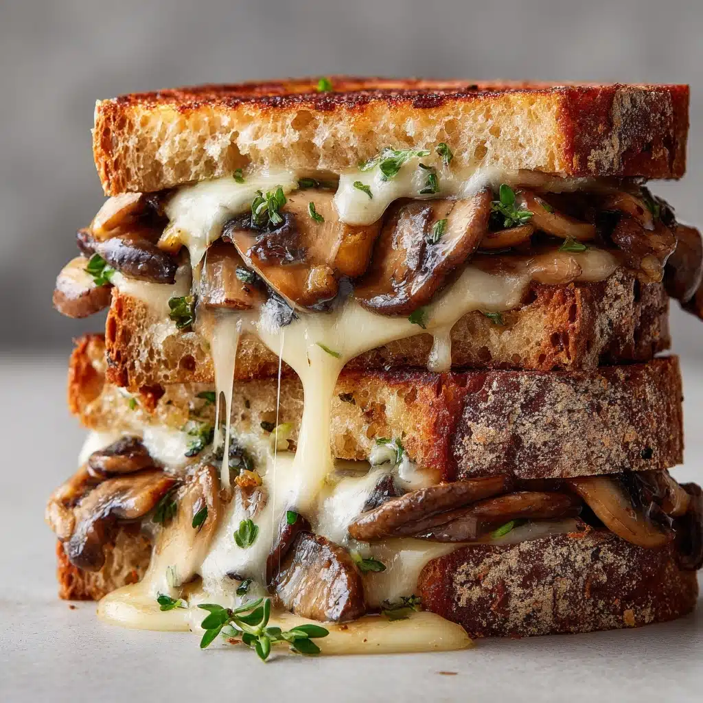 Garlic Mushroom Grilled Cheese Recipe - Recipe Image
