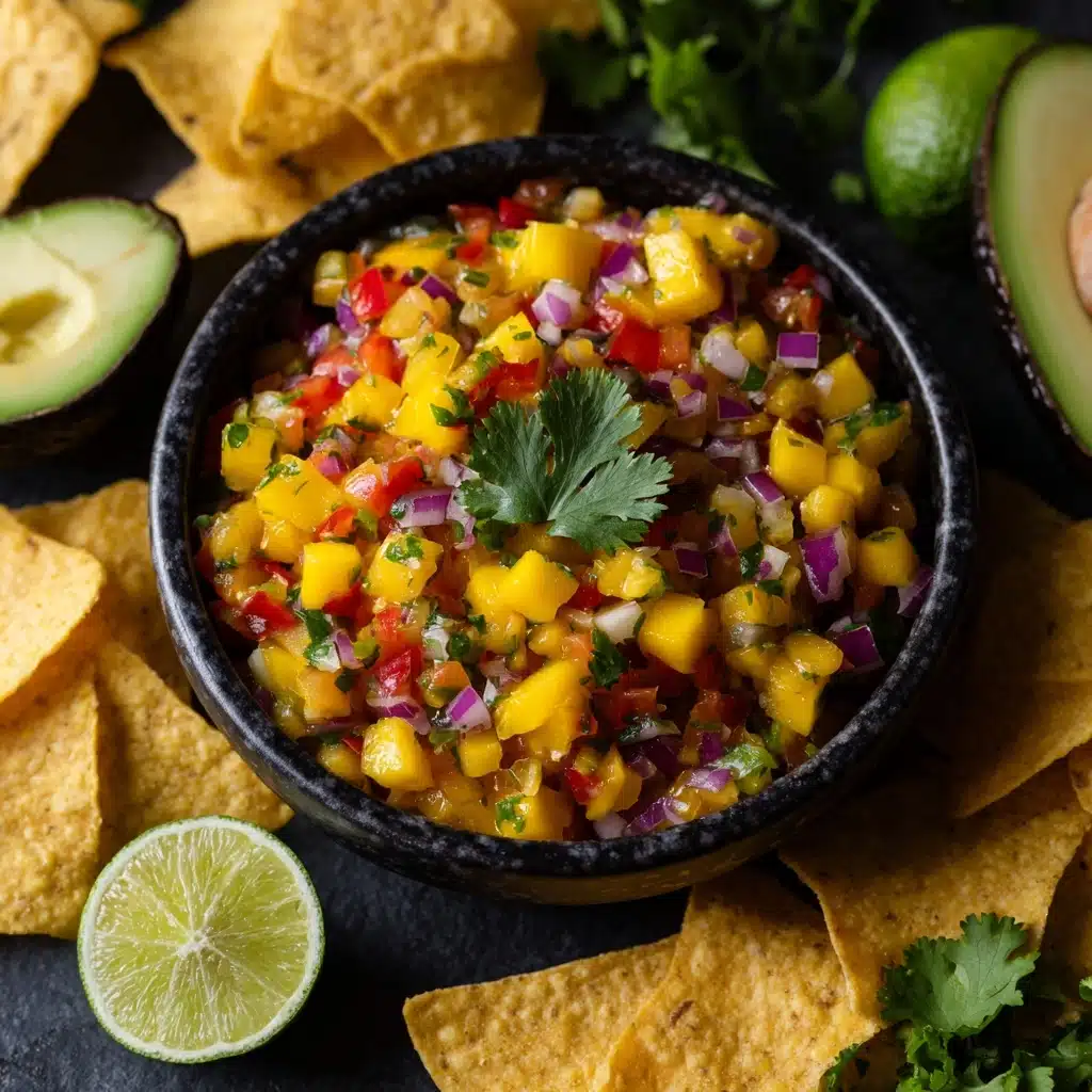 Grilled Pineapple Salsa with Cinnamon Chips Recipe - Recipe Image