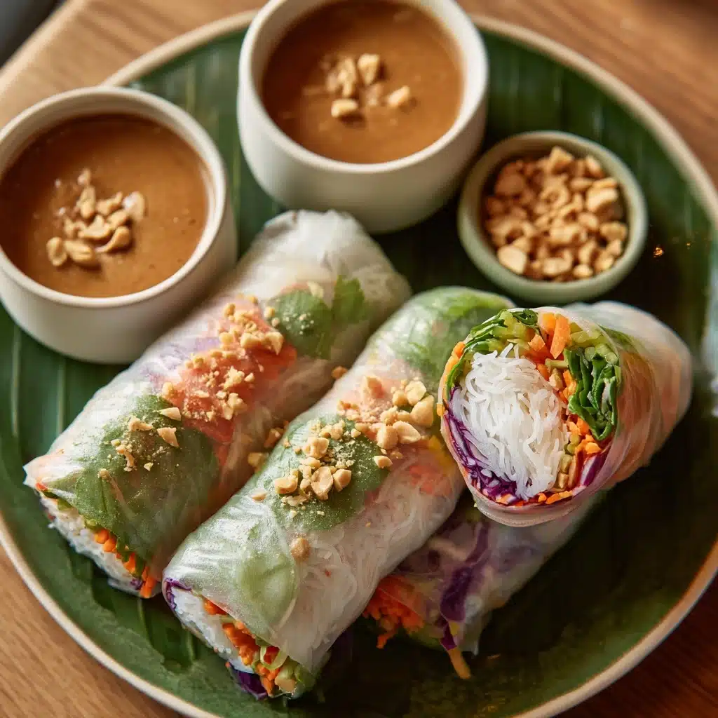 Fresh Spring Rolls with Peanut Sauce Recipe - Recipe Image