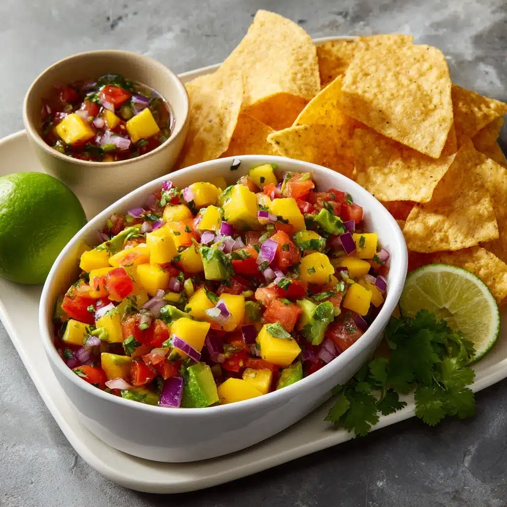 Mango Avocado Salsa with Tortilla Chips Recipe - Recipe Image