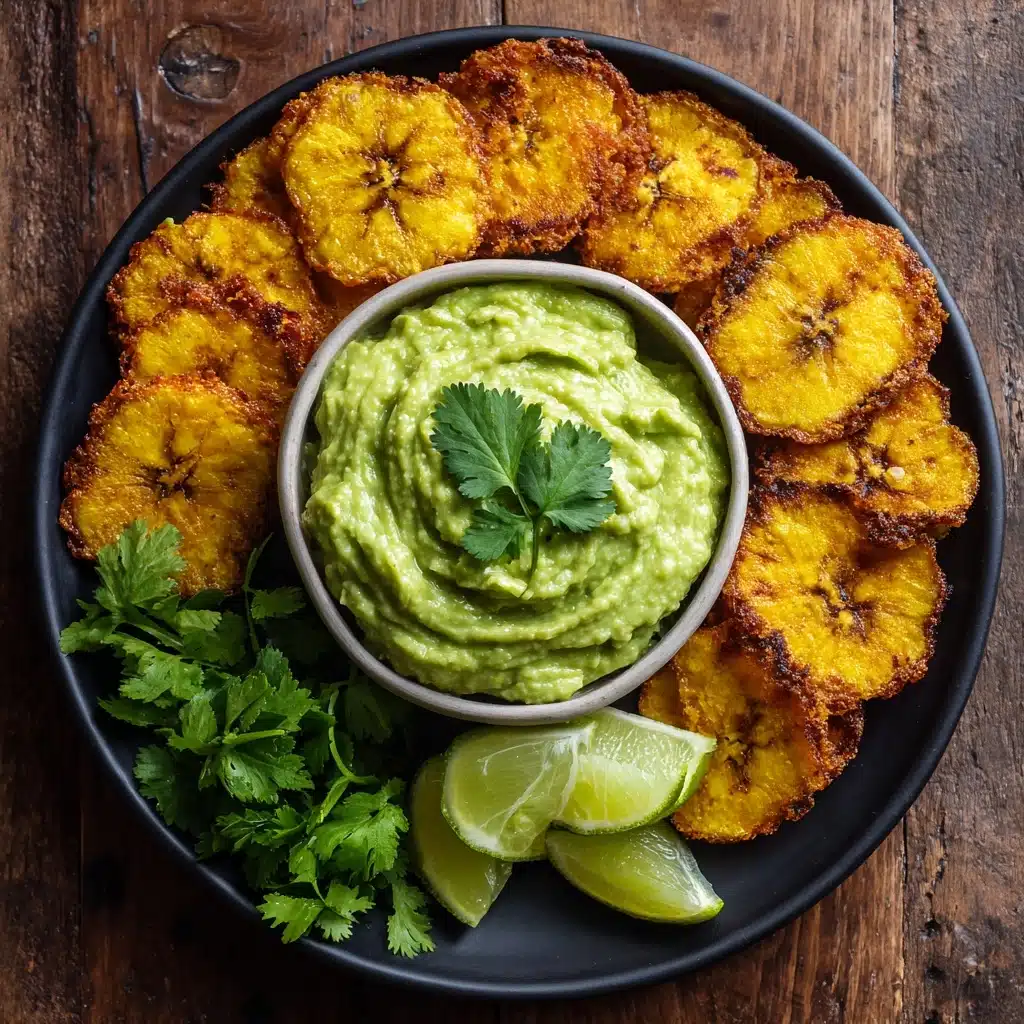 Baked Plantain Chips with Guacamole Recipe - Recipe Image