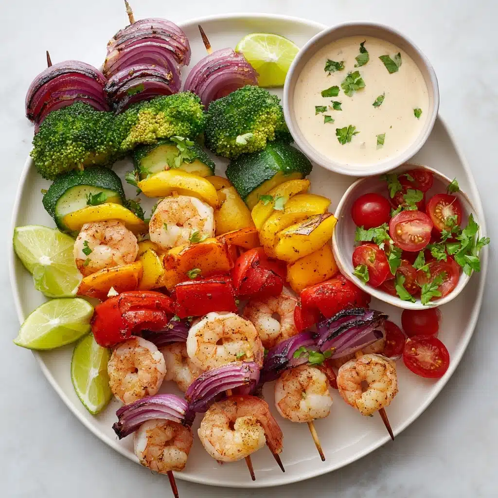 Shrimp and Vegetable Skewers Recipe - Recipe Image