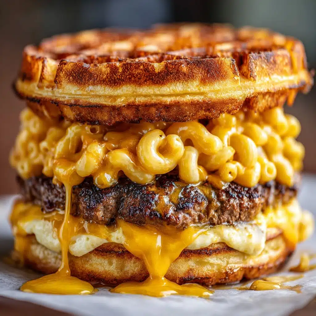 Macaroni and Cheese WAFFLE Cheeseburger: An Amazing Ultimate Recipe - Recipe Image