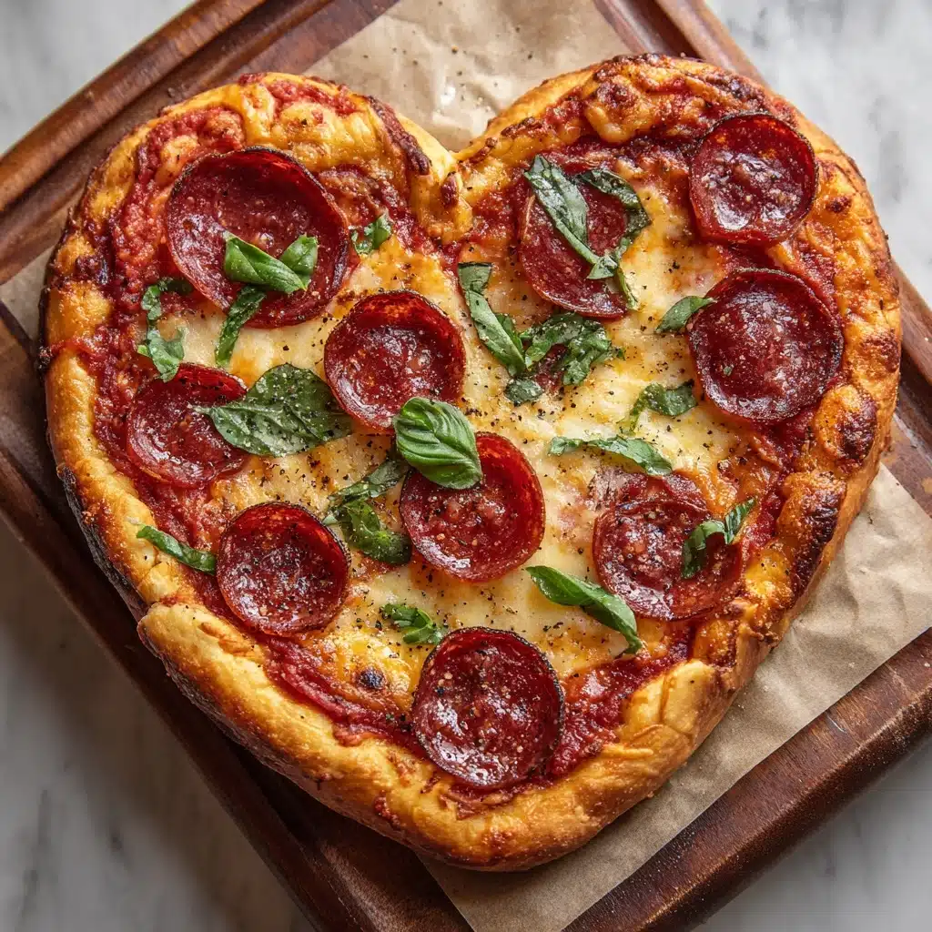 Heart-Shaped Pizza for Your Loved Ones Recipe - Recipe Image