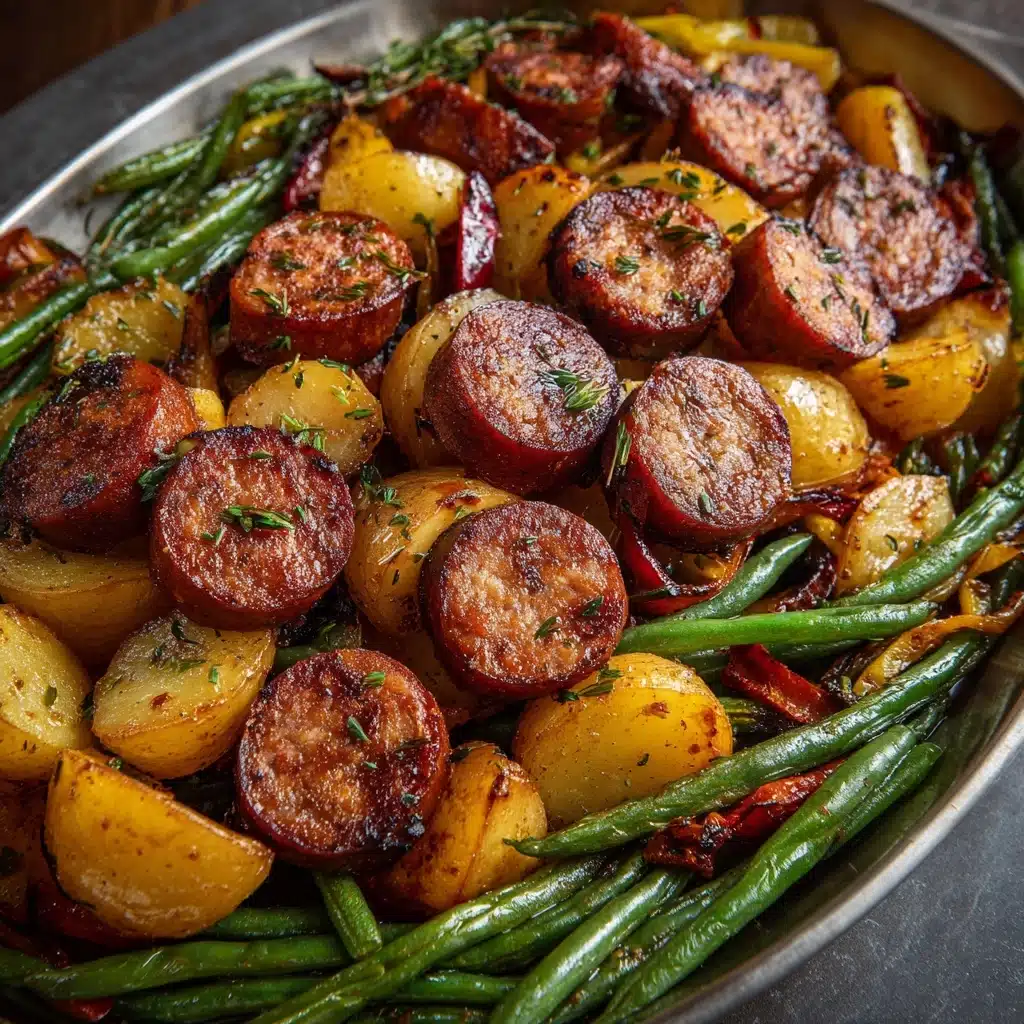 Air Fryer Sausage with Vegetables Recipe - Recipe Image