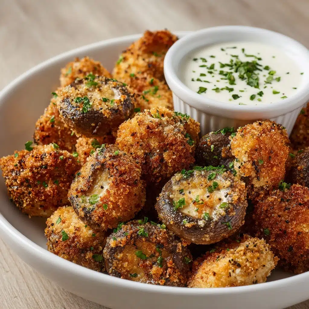 Crispy Fried Mushrooms with Cool Ranch Dip Recipe - Recipe Image