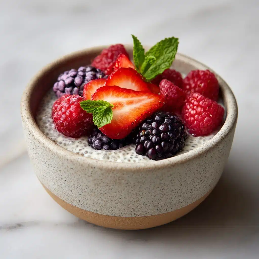 Chia Seed Pudding with Coconut Milk and Berries Recipe - Recipe Image