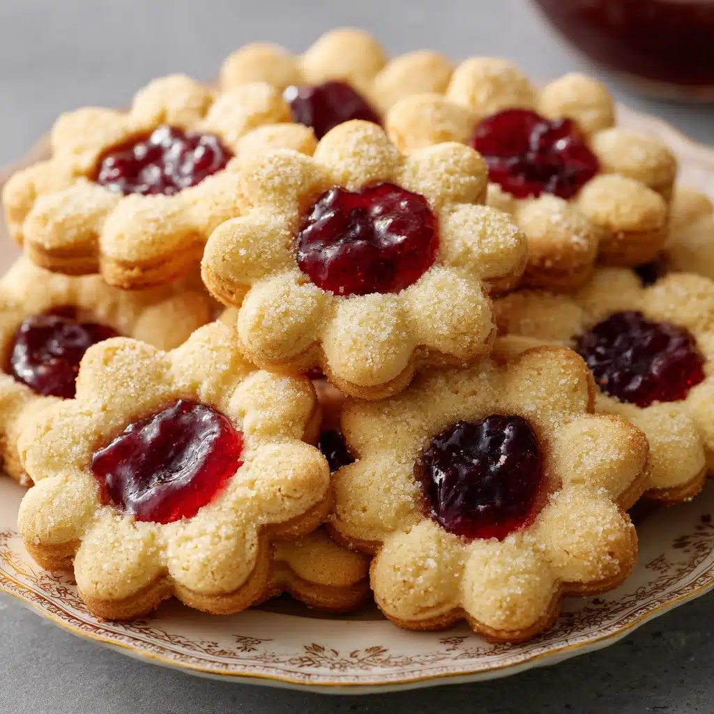 Luscious Buttery Shortbread Cookies with Raspberry Recipe - Recipe Image