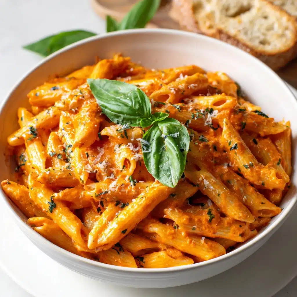 Creamy Tomato and Basil Penne Pasta Recipe - Recipe Image