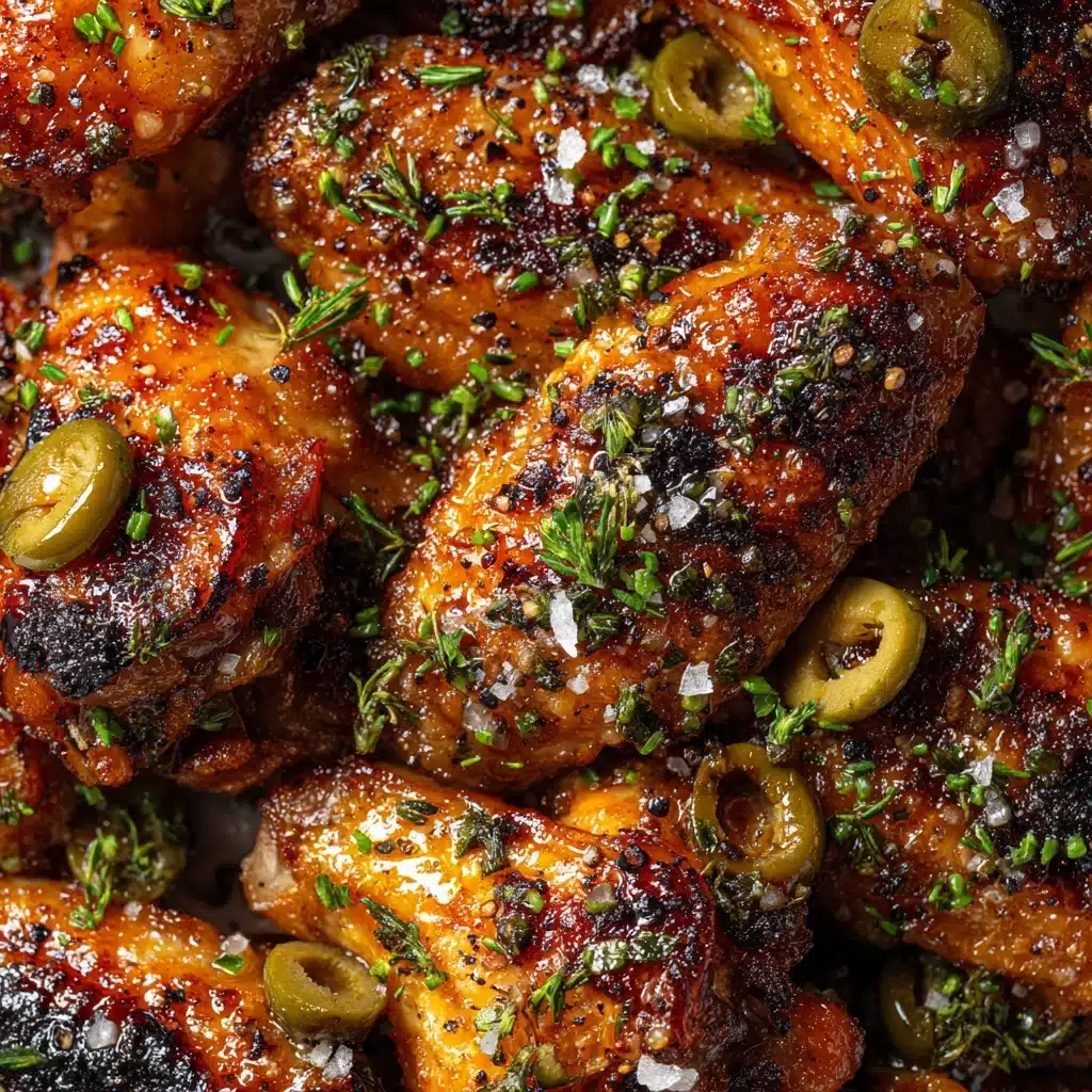 Grilled Chicken Wings with Peperoncini Garlic Butter Recipe - Recipe Image