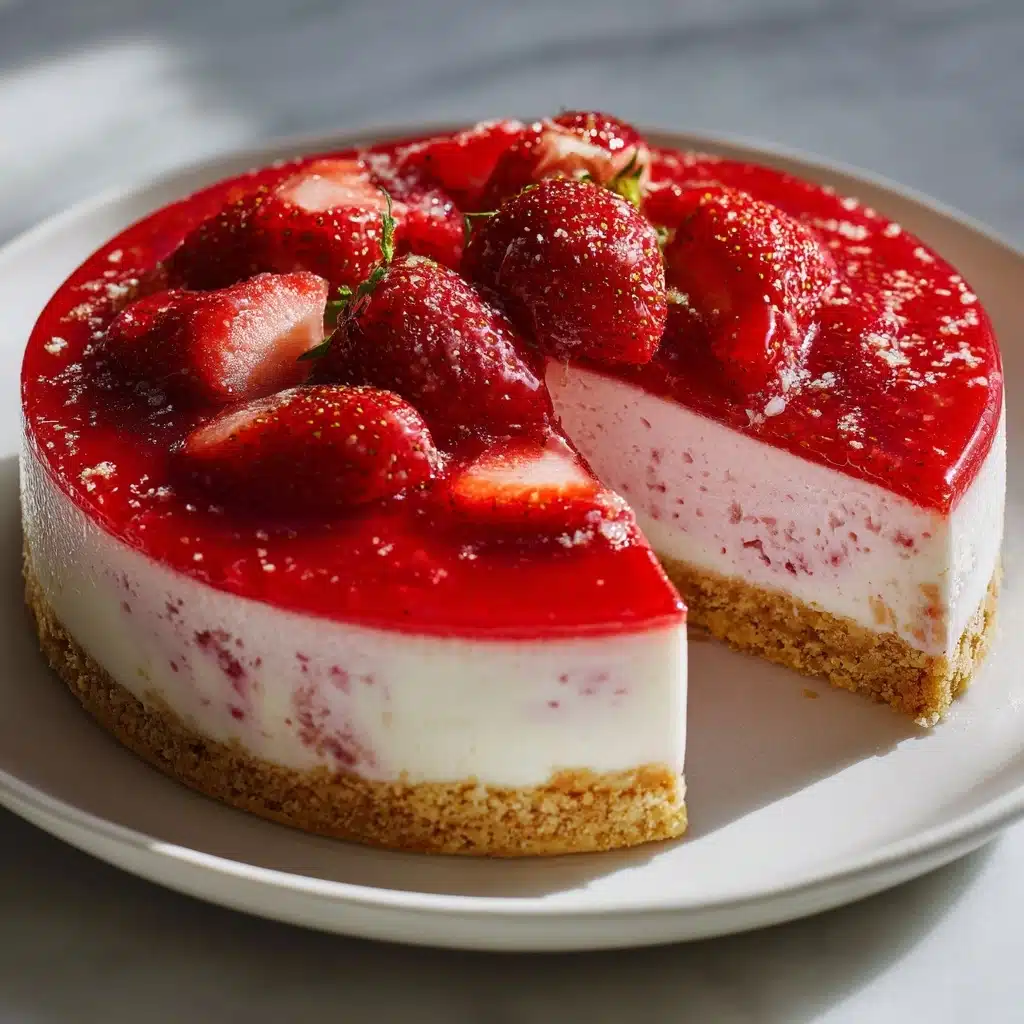 Gluten-Free & Vegan Strawberry Cheesecake Recipe - Recipe Image
